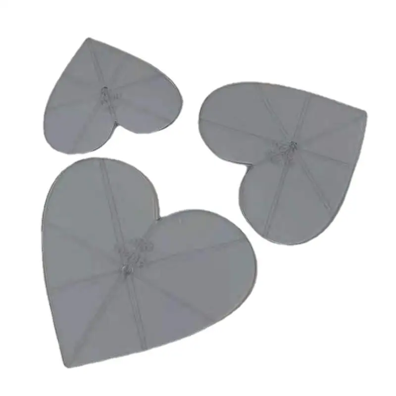 3PCS Heart-Shaped Sewing Rulers Templates Quilting Frames Non-Slip Set DIY Sewing Crafts Sewing Tools For Home Art