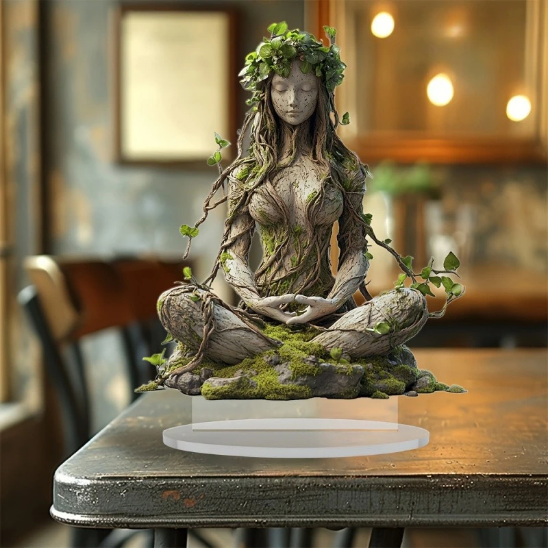 Bohemian Goddess Acrylic Stand Stock Desktop Decor Cross Border Best Seller, Boho Chic Home Decoration Bohemian goddess motif