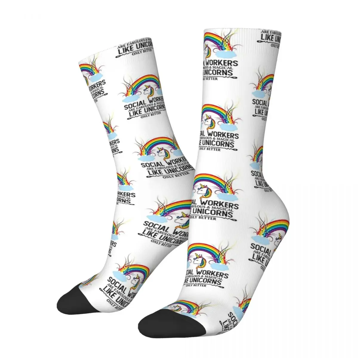 

Social Workers Are Magical Like Unicorns Gift Idea Socks Harajuku Sweat Absorbing Stockings All Season Long Socks Accessories