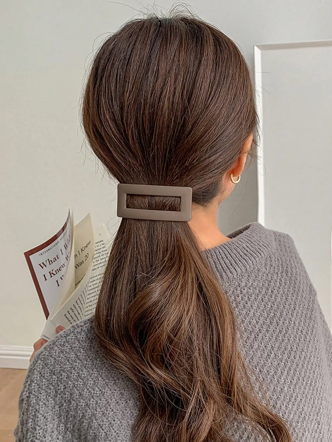 Französische Haarspange für Damen und Mädchen, Karamell, automatischer Verschluss, starker Halt, rutschfest, langlebig, Styling-Haar-Accessoires, Haarnadeln – Detail 1
