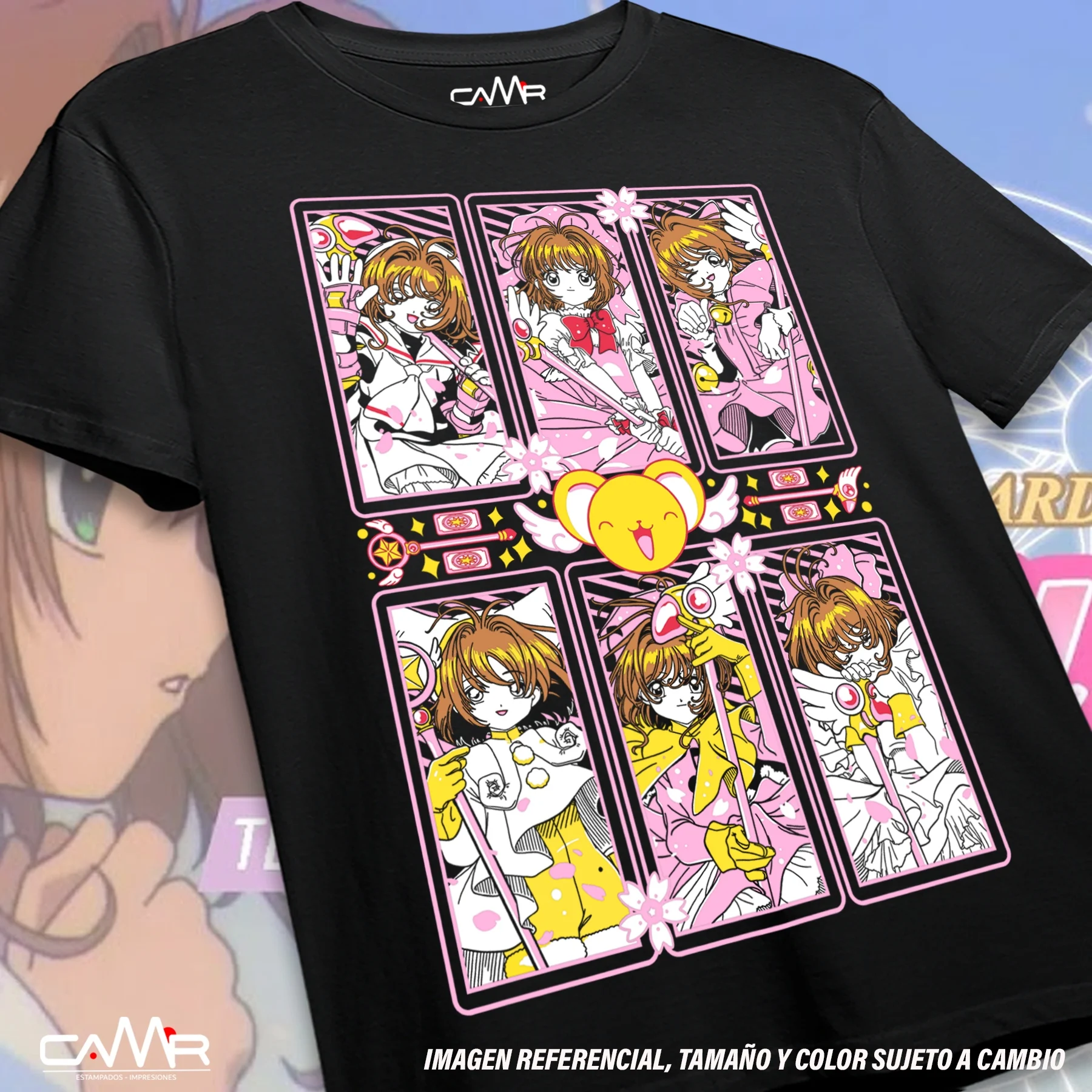 Cardcaptor Sakura T-shirt Kawaii Anime Manga Waifu Kero-Chan Gift Shirt All Size