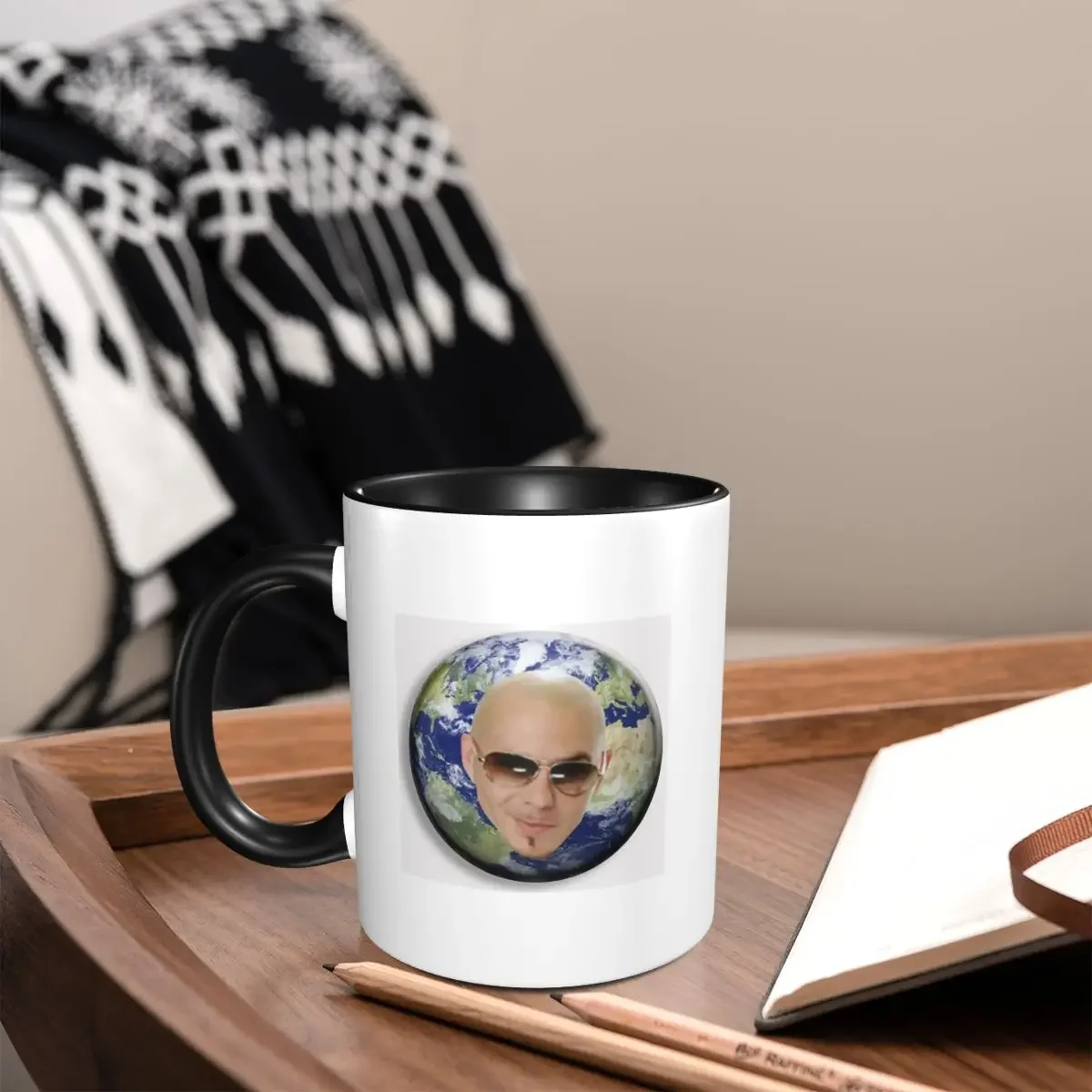 Mr Worldwide Says To Live Laugh Love Pink Pitbull Mug Funny Ceramic Coffee Cups Tea Mugs Milk Cup Drinkware Gift for Friends