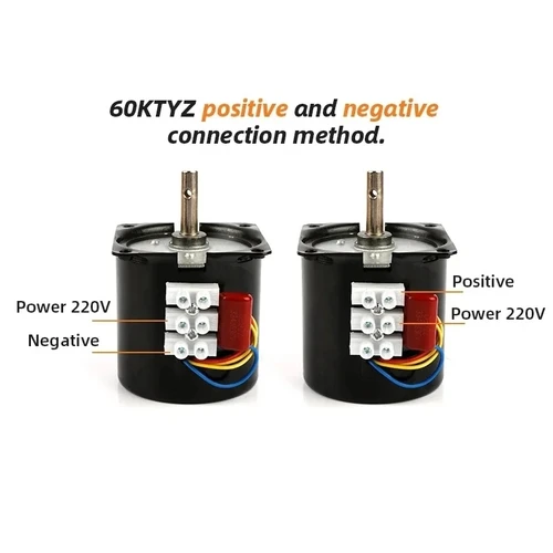 Imagen 2 del producto Motor de microengranaje de 220V CC 60KTYZ 50Hz 14W Motor de engranaje síncrono de imán permanente de baja velocidad 1rpm 2,5rpm