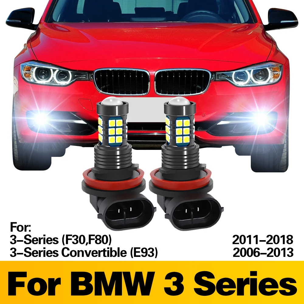 

2 Pcs LED Lamp Car Front Fog Light For BMW 3-Series F30 F80 Convertible E93 2006 2007 2008 2009 2010 2011 2012-2018