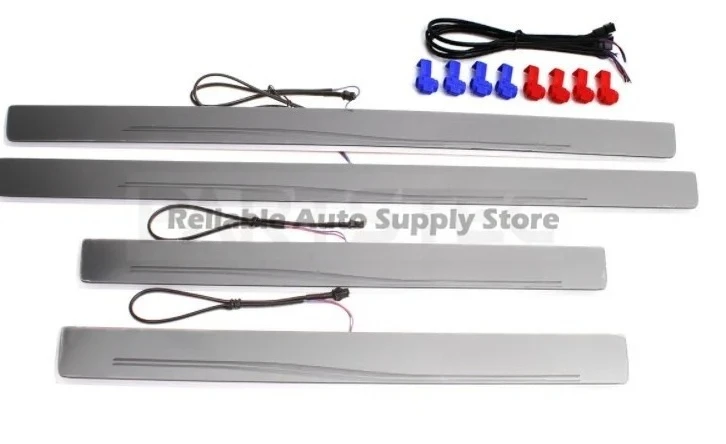 

For Toyota Crown Light Flow Dynamic Door Sill Scuff Plates Welcome Lights RGB Multicolor Style A Premium Quality Elegant Design