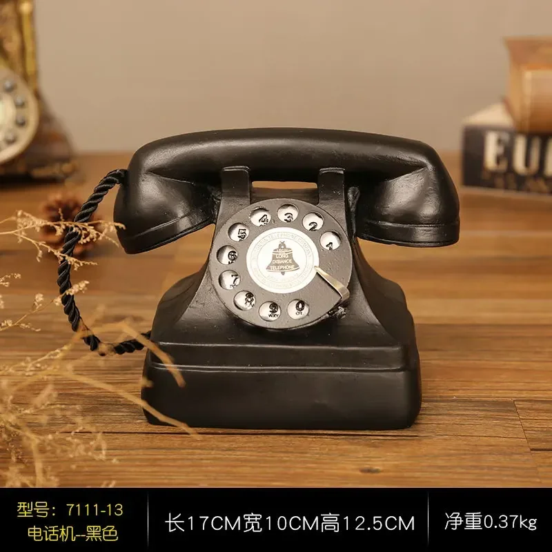 Creative Retro Telephone Model, Antique Ornament, Bar Craft, Home Decoration, Entertainment and Ornamental Integration