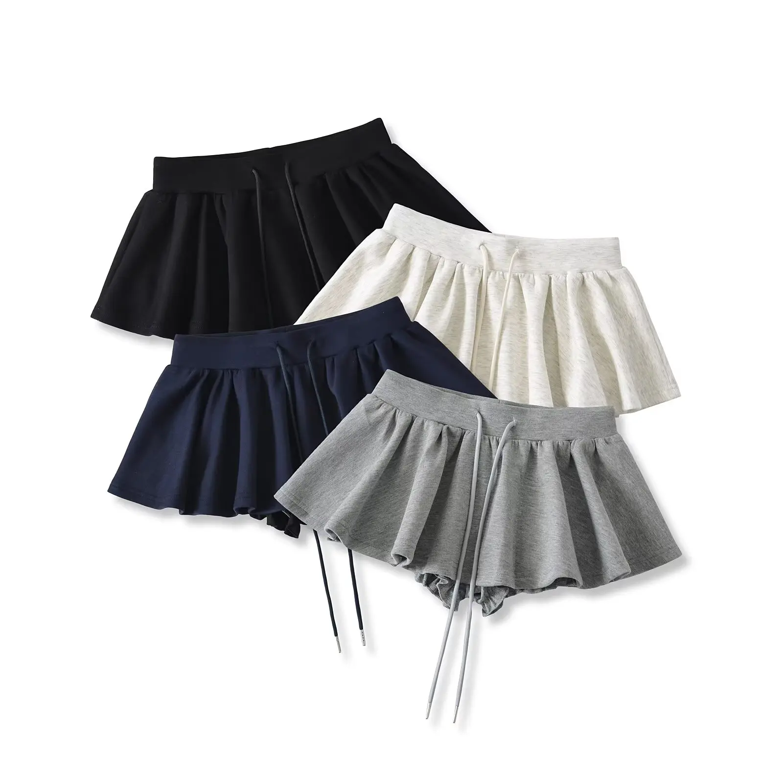 

Sexy American Style Half-length Skirt with Drawstring Flower Bud Short Skirt for Women Trendy Outerwear Versatile Slim Fit