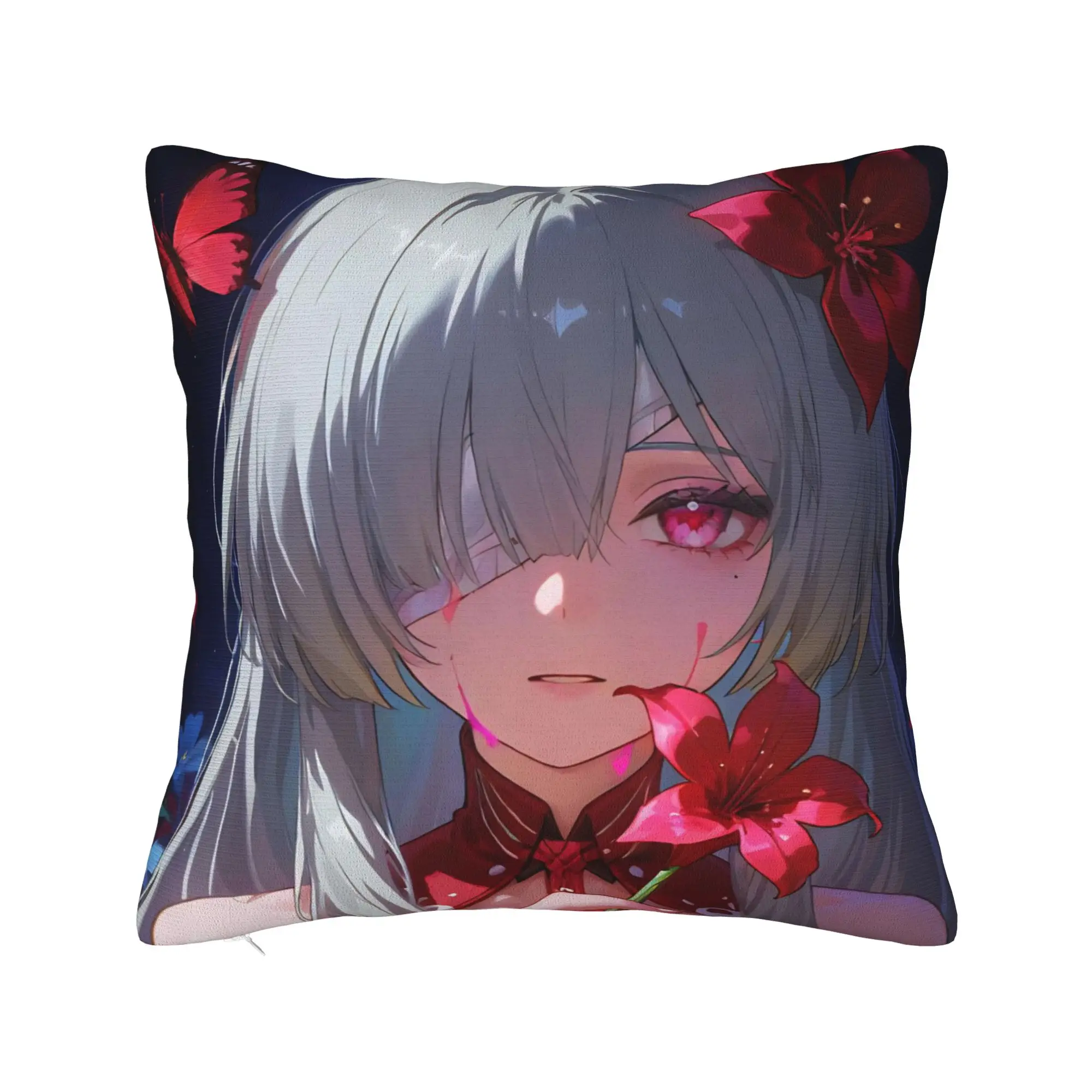 Phrolova Wuthering Waves Pillowcase Printed Polyester Cushion Cover Decoration  Pillow Case Cover Car Zipper 40X40cm