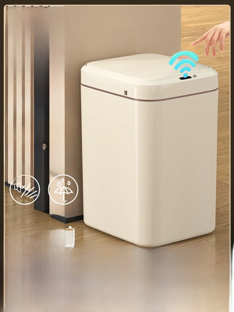 

Smart Induction Trash Can Automatic Home Living Room Kitchen Luxury Toilet Bathroom New 2026 Model Long Cylinder Shape