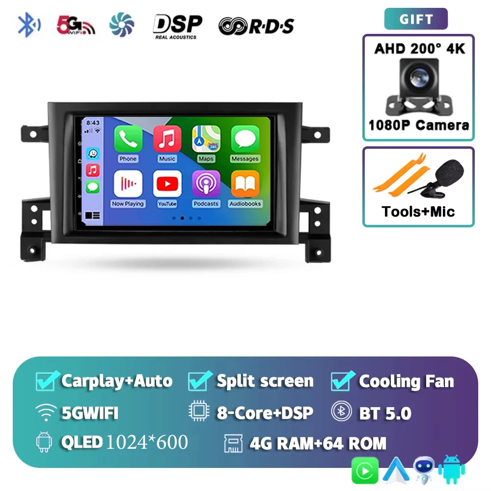 NAVIRELAX 7 zoll Für Suzuki Grand Vitara 3 2005 - 2015 2K 12 + 256 QLED Android 14 CarPlay Auto radio Multimedia Video Player GPS stereo Kopf 4