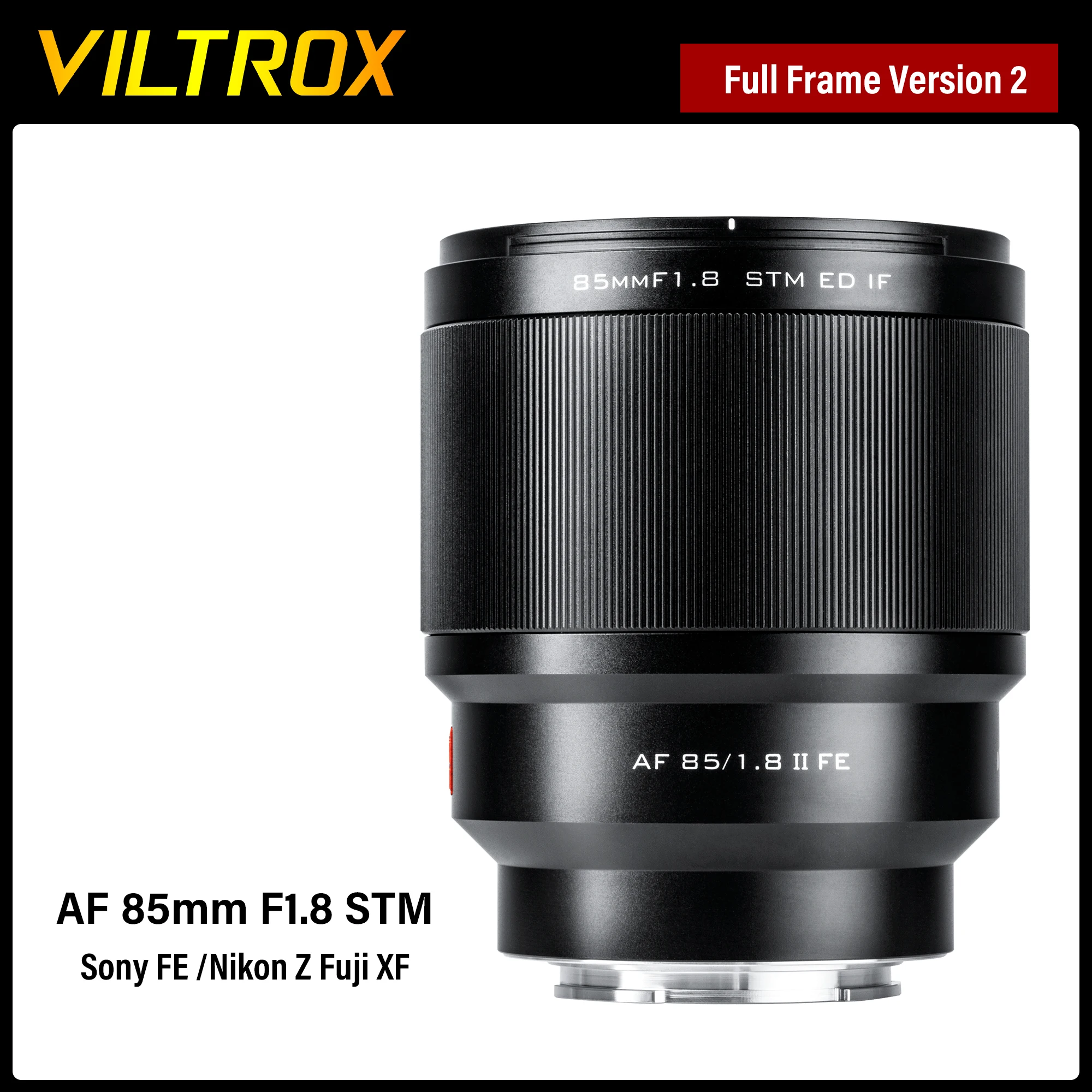 VILTROX 85mm F1.8 versione 2 per Fuji X Nikon Z Sony FE Mount obiettivo della fotocamera Full Frame messa a fuoco automatica obiettivo verticale grande apertura