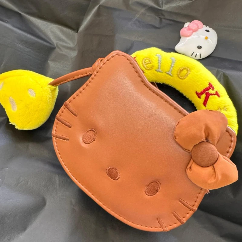 Novo kawaii sanrio olá kitty bonito dos desenhos animados crossbody saco mini menina portátil bolsa de ombro presente da menina