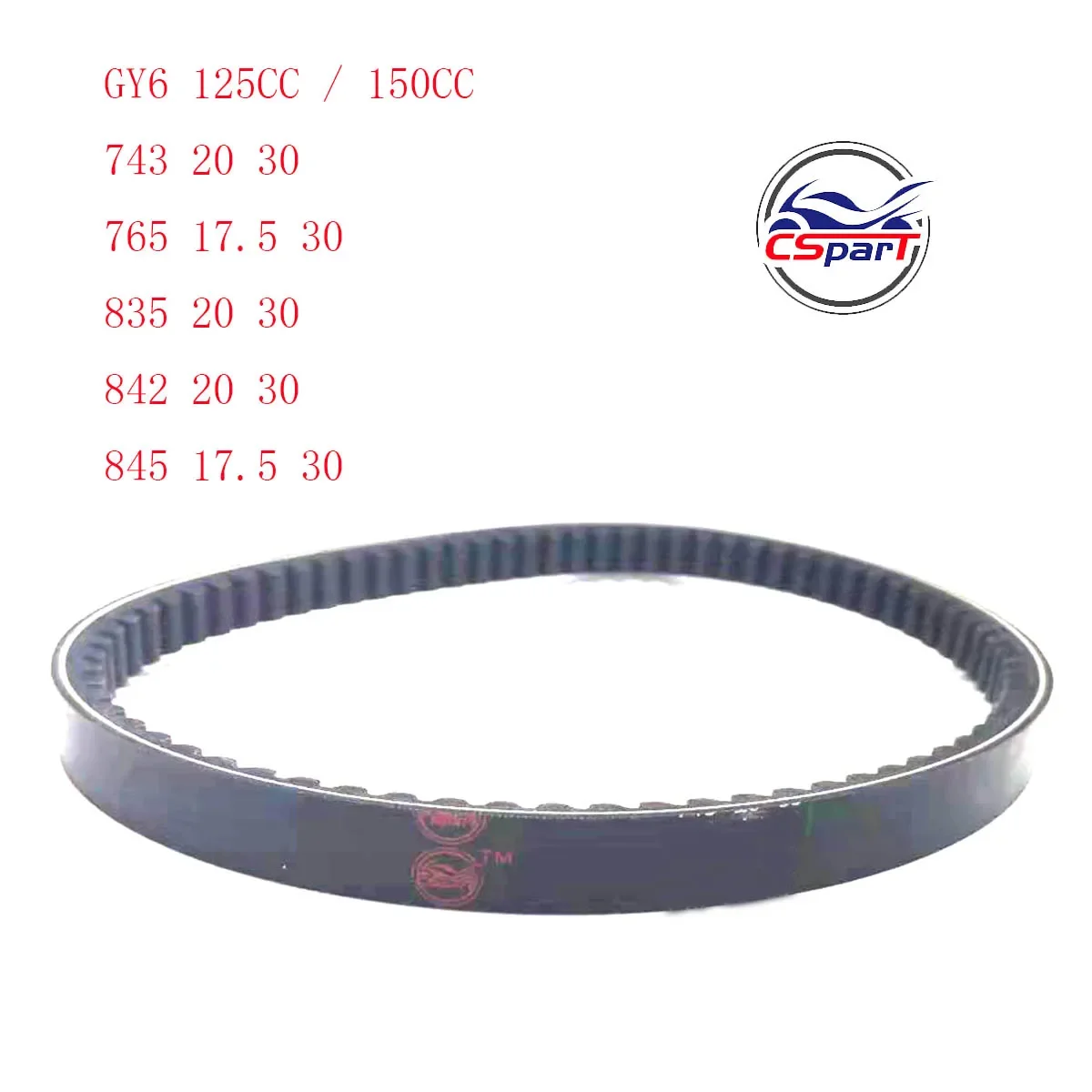 

743 765 835 843 845 17.5 20 30 Drive Belt 125cc 150cc GY6 CVT Drive belt for 152QMI 157QMJ Scooter Moped ATV Go Kart