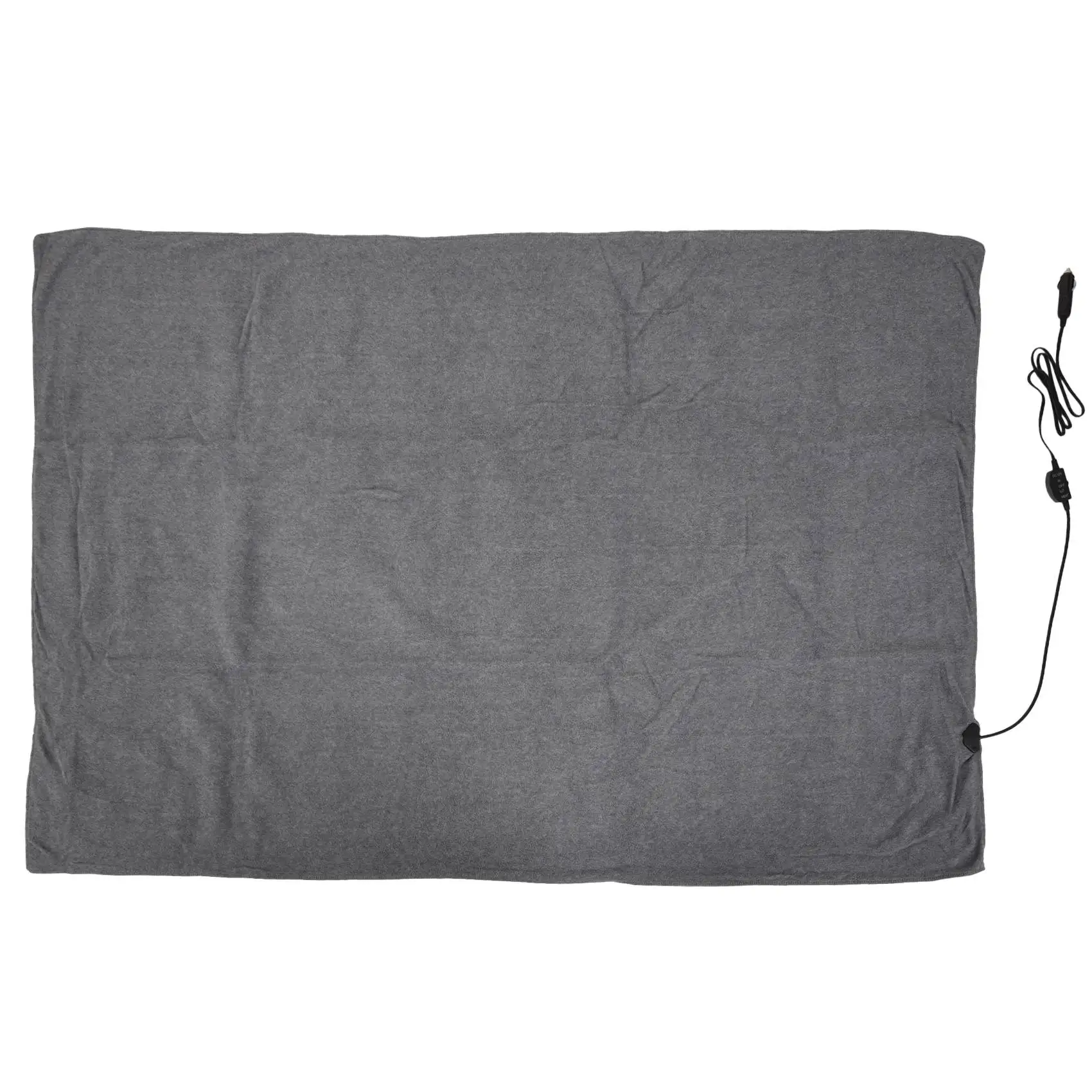 Electric Car Blanket Heated 12Volt Travel Throw for Car RV Great for Cold Weather Tailgating Camping Use Gray