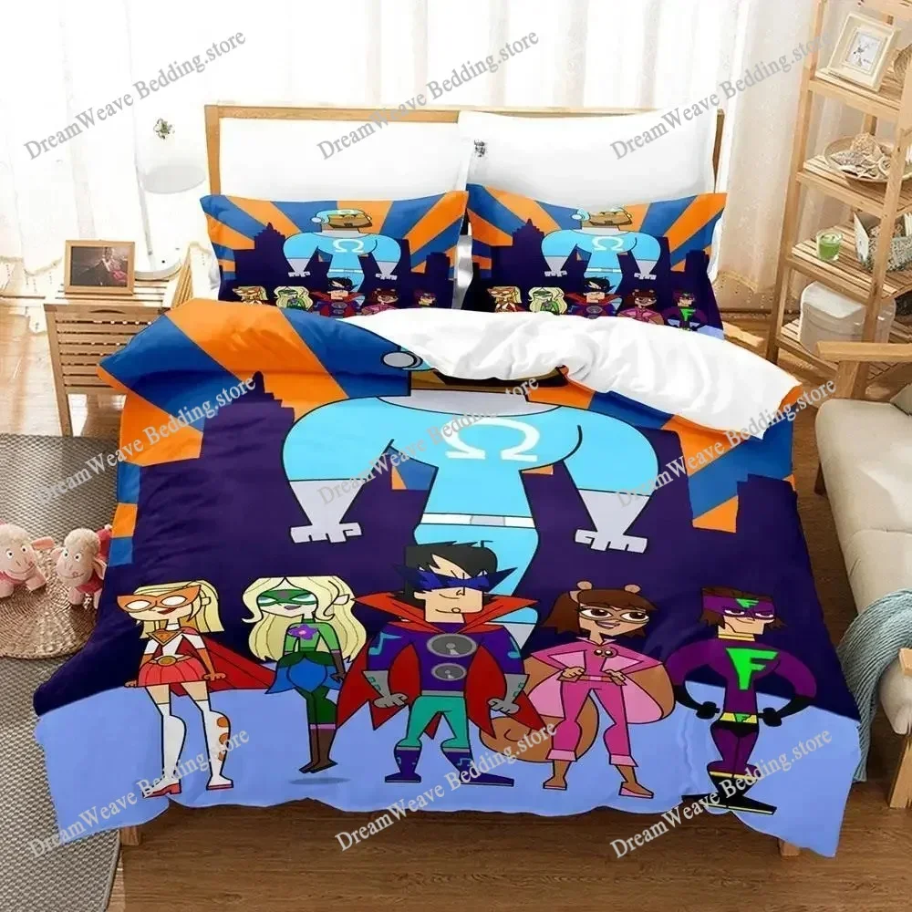 

3D Printed Anime Total Drama Bedding Set Boys Girls Twin Queen Size Duvet Cover Pillowcase Bed Kids Adult Home Textileextile
