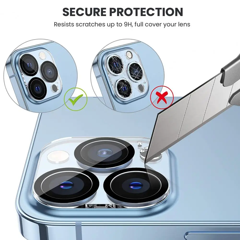 Practical Lens Protective Film Ultra-thin Lens Film Impact Resistant Cell Phone Camera Lens Tempered Film  Full Coverage