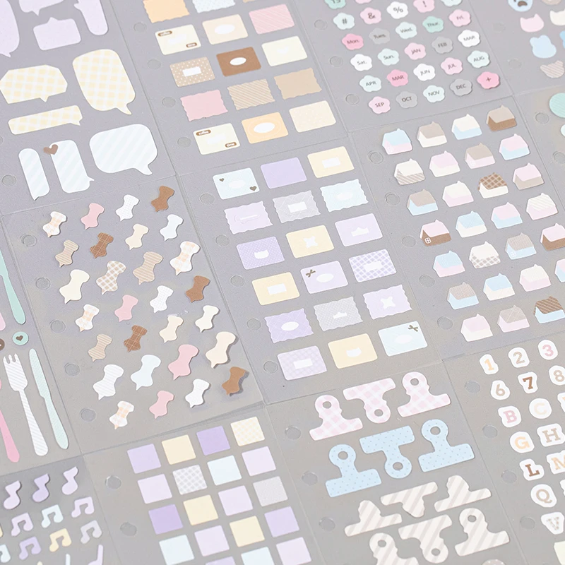 

10 шт., набор наклеек в форме мультфильма, цветные знаки, милые наклейки для дневника, скрапбукинг, украшение для коллажа, карты, школьные аксессуары