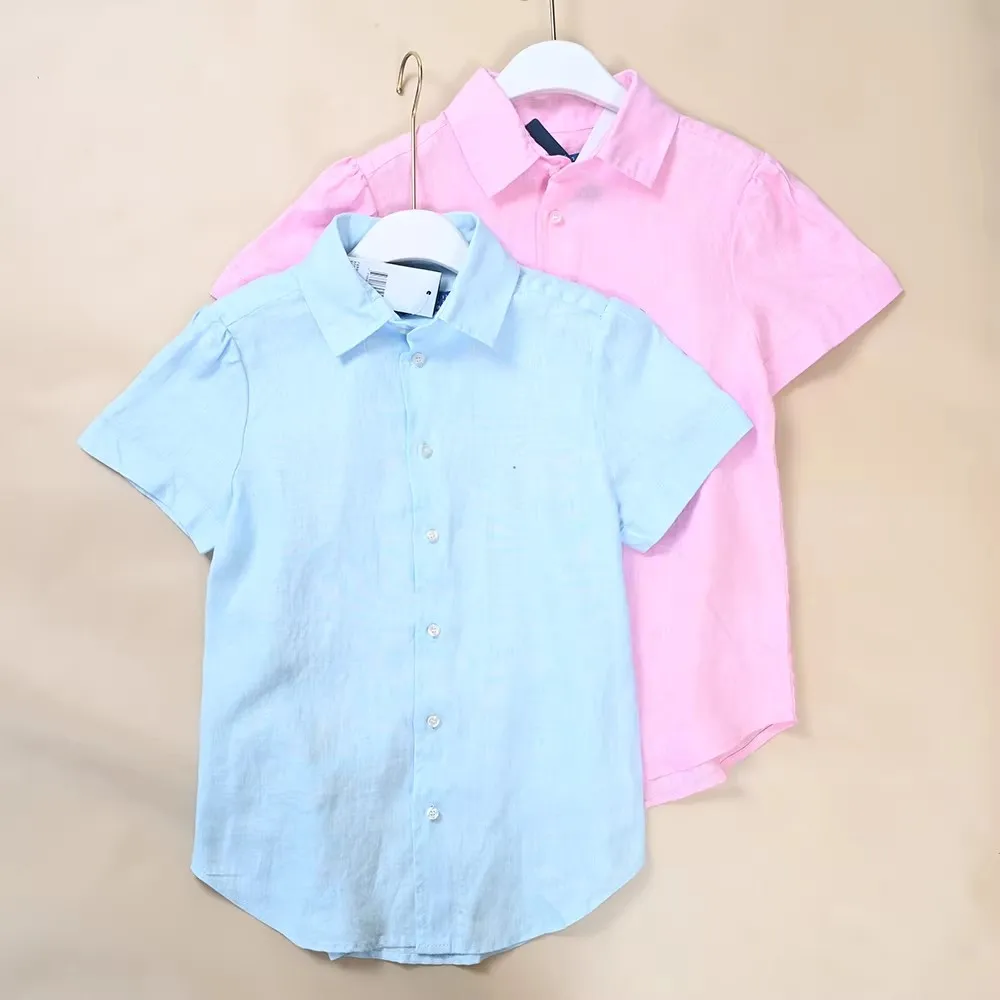 

Ladies' Commuter Embroidered Cotton Linen Shirt Breathable Casual Short Sleeve Women's Style Other Fabric Other Sleeve Type