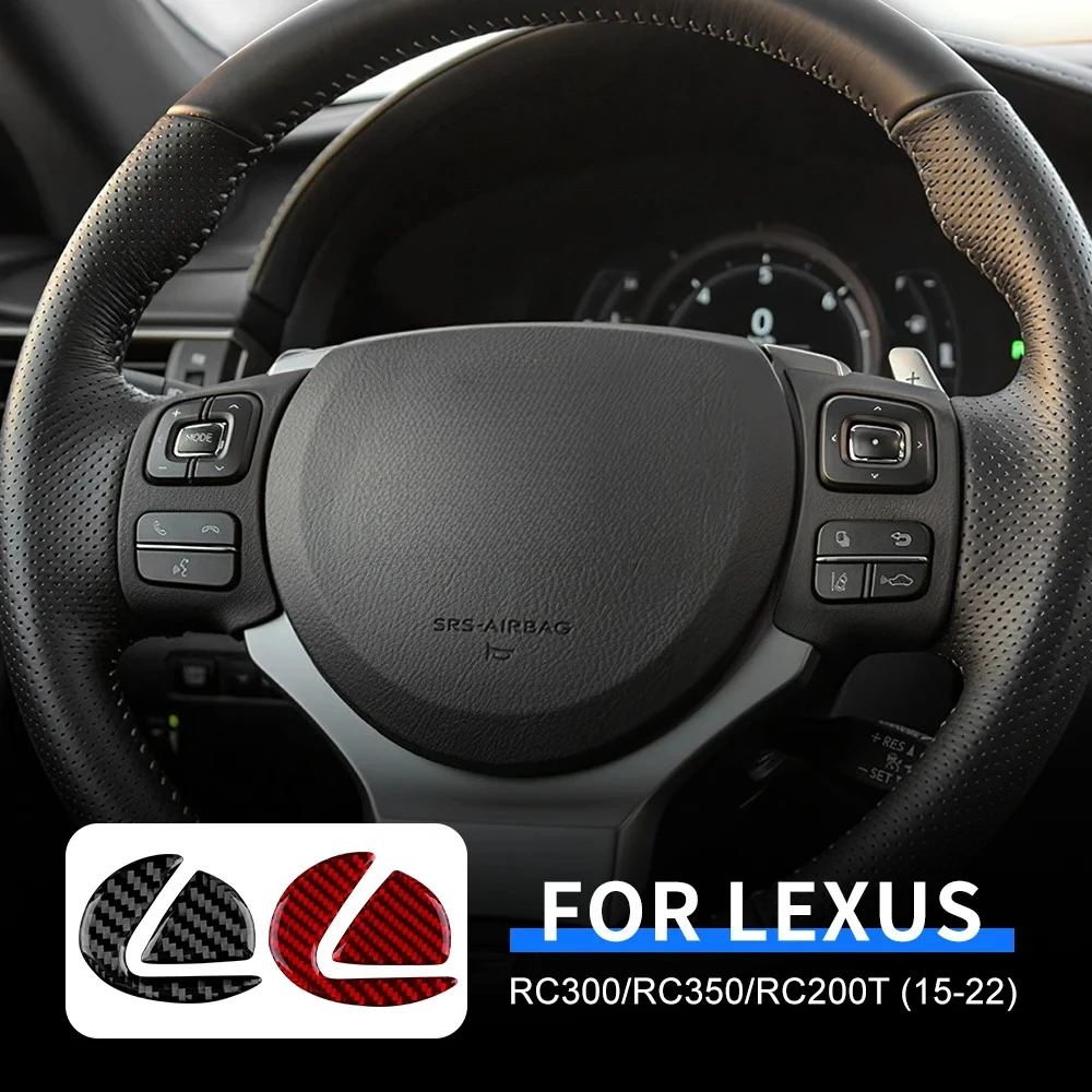 

Real Soft Carbon Fiber Steering Wheel Sticker for Lexus RC300 RC350 RC200T 2015 2025 Car Interior Decoration Accessories Upgrade