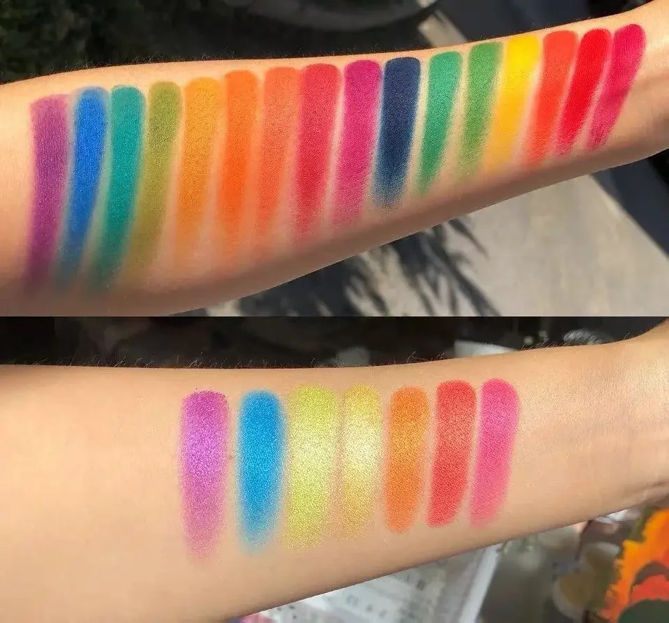 BEAUTY GLAZED 39 couleurs arc-en-ciel fard à paupières Palette longue durée néon paillettes ombre à paupières Palette maquillage des yeux cosmétiques