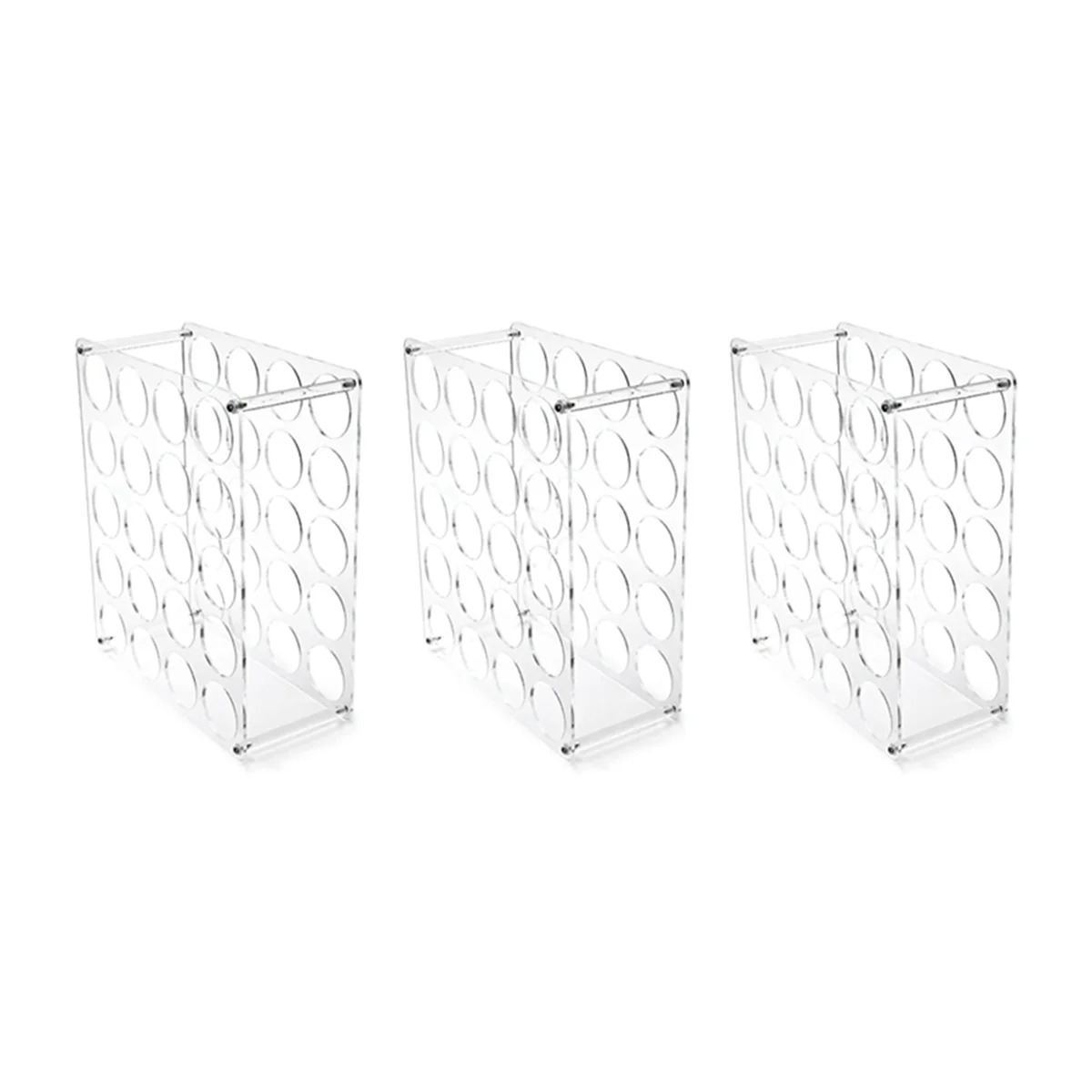 3Pack Vinyl Roll Organizer 60-Hole Acrylic Vinyl Storage Racks Vinyl Roll Holders, Vinyl Storage Organizer Display Stand