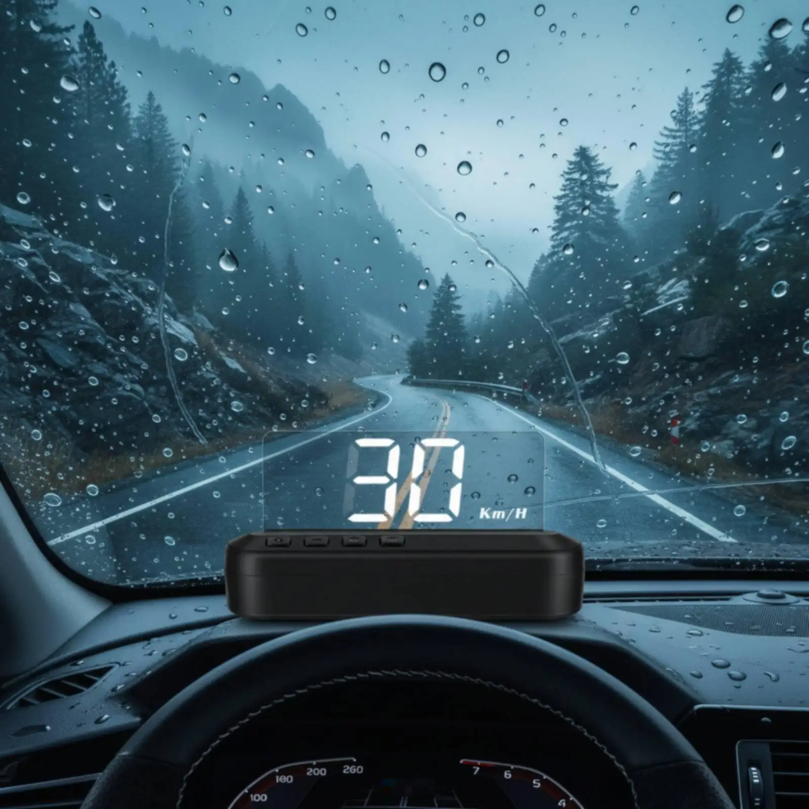 Head-up Display Adjustable Angle OBD Car HUD No Film Required for Night Driving