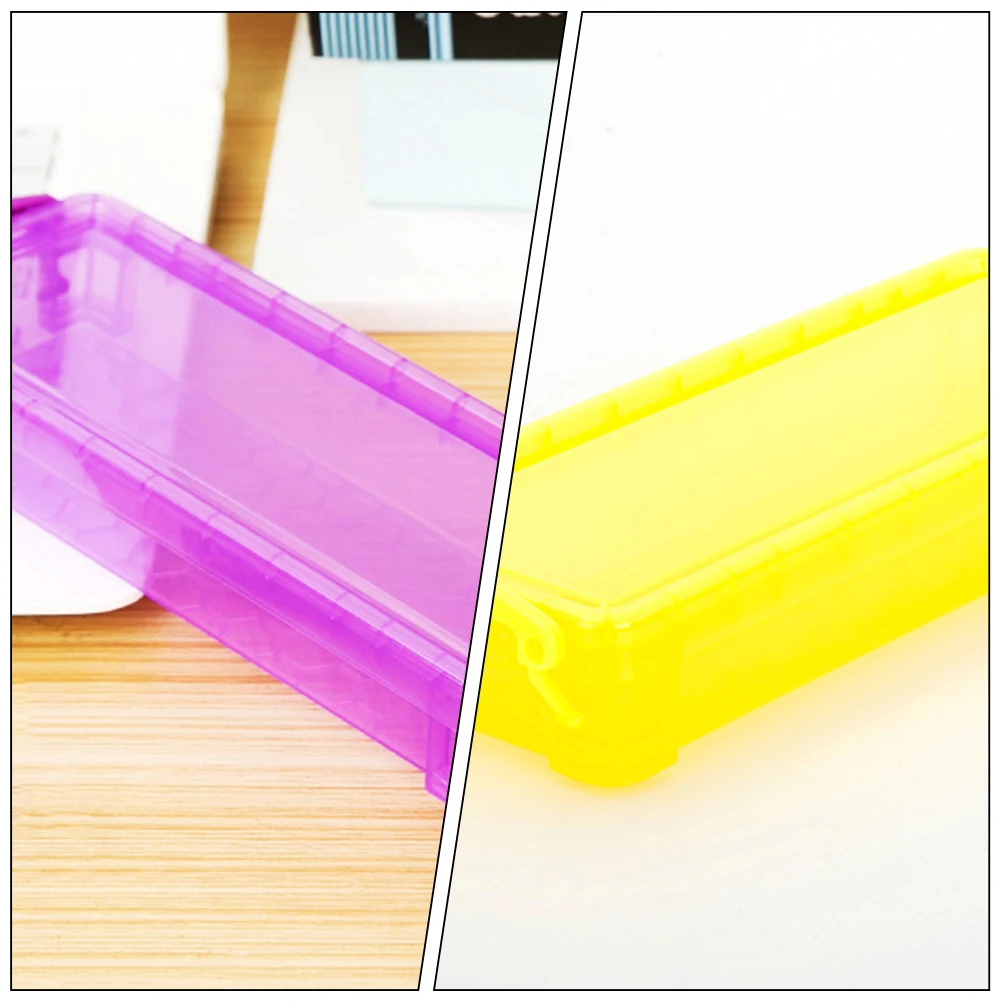 

8 Pcs Colorful Stationery Box Container Pen Case Storage Plastic Pencil Holder Cases Desktop