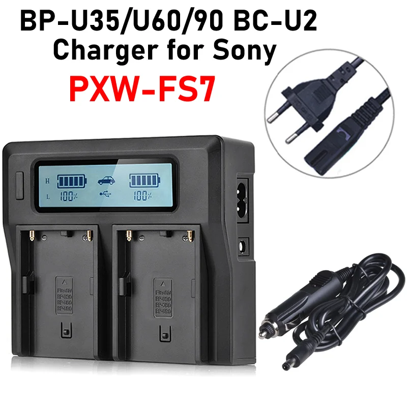 PXW-FS7 Charger BP-U30 BP-U60 BP-U90 BC-U2 Charger for Sony PXW-FS7 Battery Charger