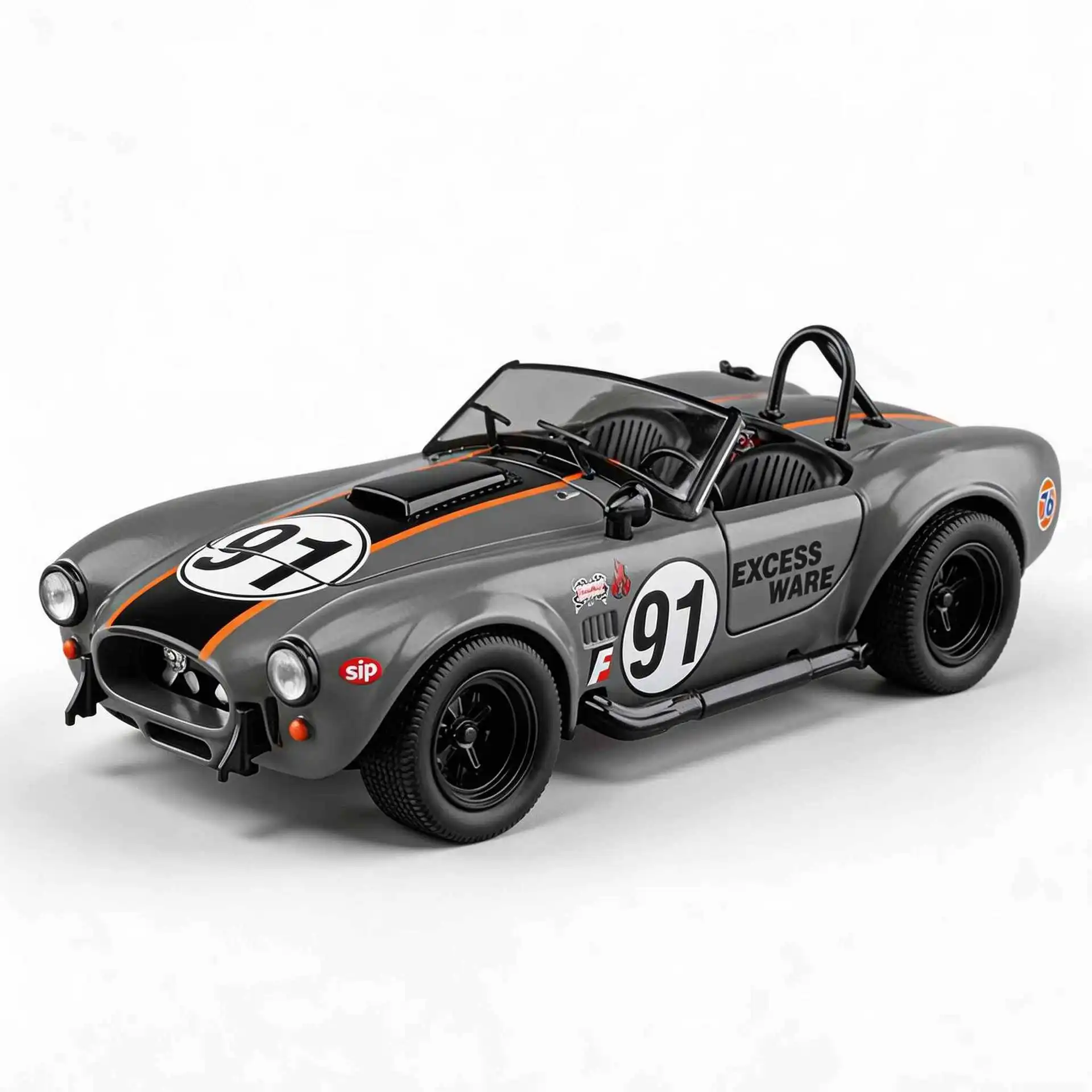 

1:22 Cobra Replica Edition Die-cast Retro Car Model with Pull-back Function and Sound Effects