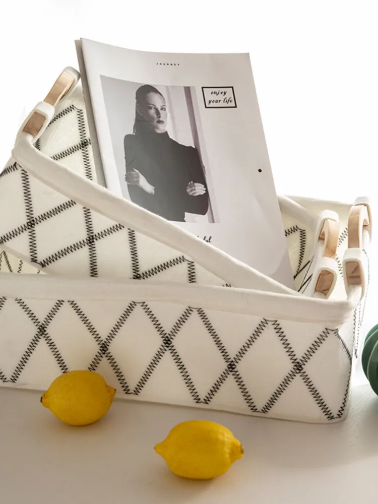 

Корзина для хранения из фетра для гостиной, изогнутая, в скандинавском стиле, для мелочей, игрушек, настольная, высококачественная