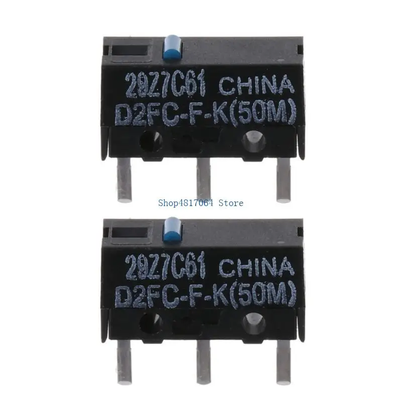 

T3LB 4PCS D2FC-F-K Switch 50M Life Gaming Mouse Micro Switch Buttons Blue Dot 3Pin
