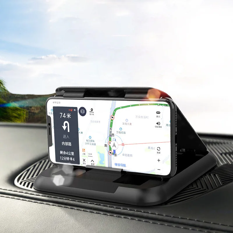 Universal Car Phone Holder Car Dashboard Anti-Slip Silicone Phone Holder Adjustable Smartphone Support