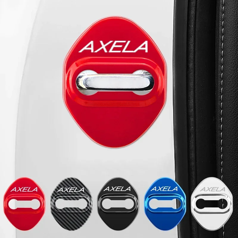 4PCS Car Door Lock Protect Cover For Mazda AXELA Buckle Anti-Collision Protective Covers Shock Absorbing Case Accessories
