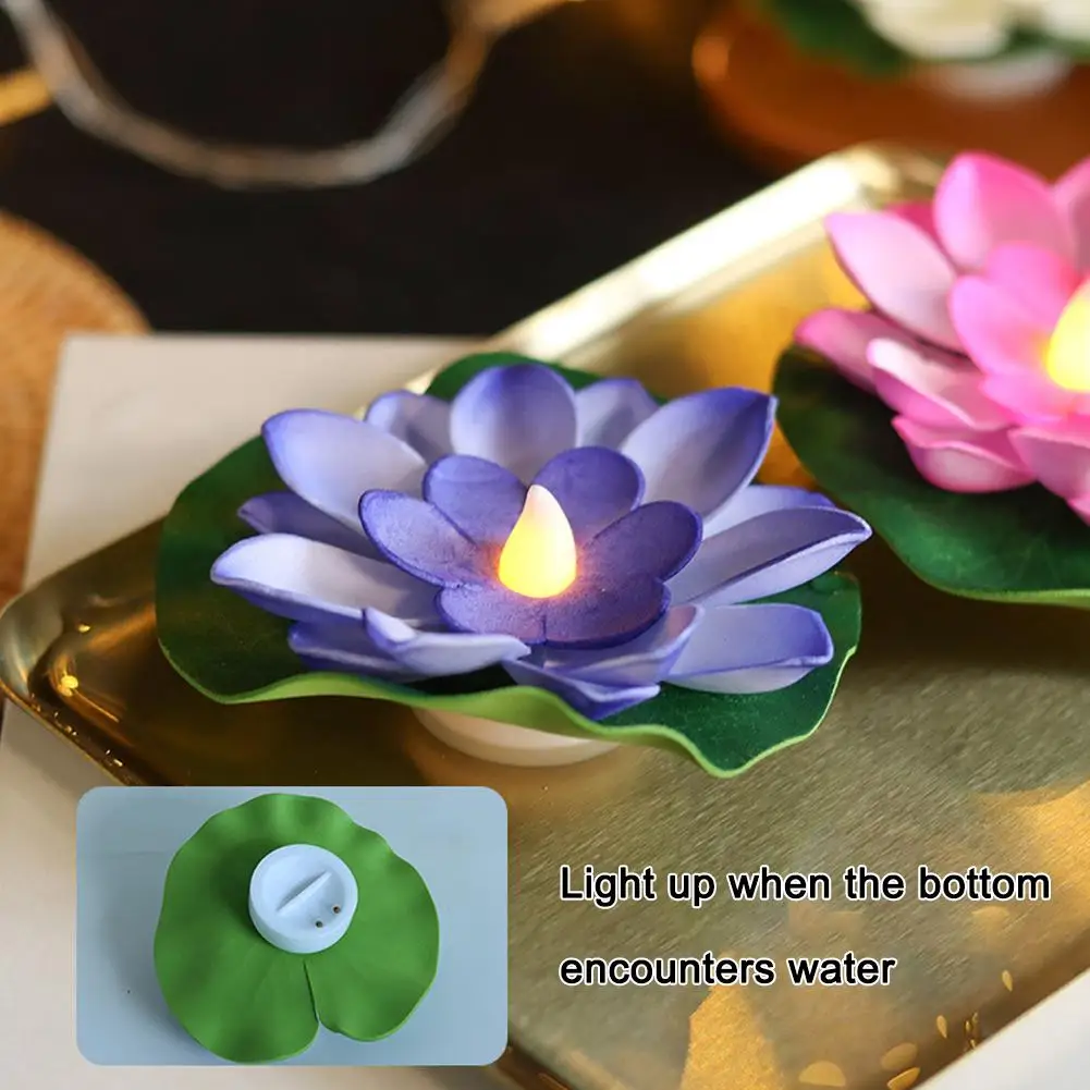 

Набор из 6 цветных светодиодных ночников в форме лотоса для декора сада, аквариума, праздничных вечеринок, фонарей-желаний, фестивальных украшений