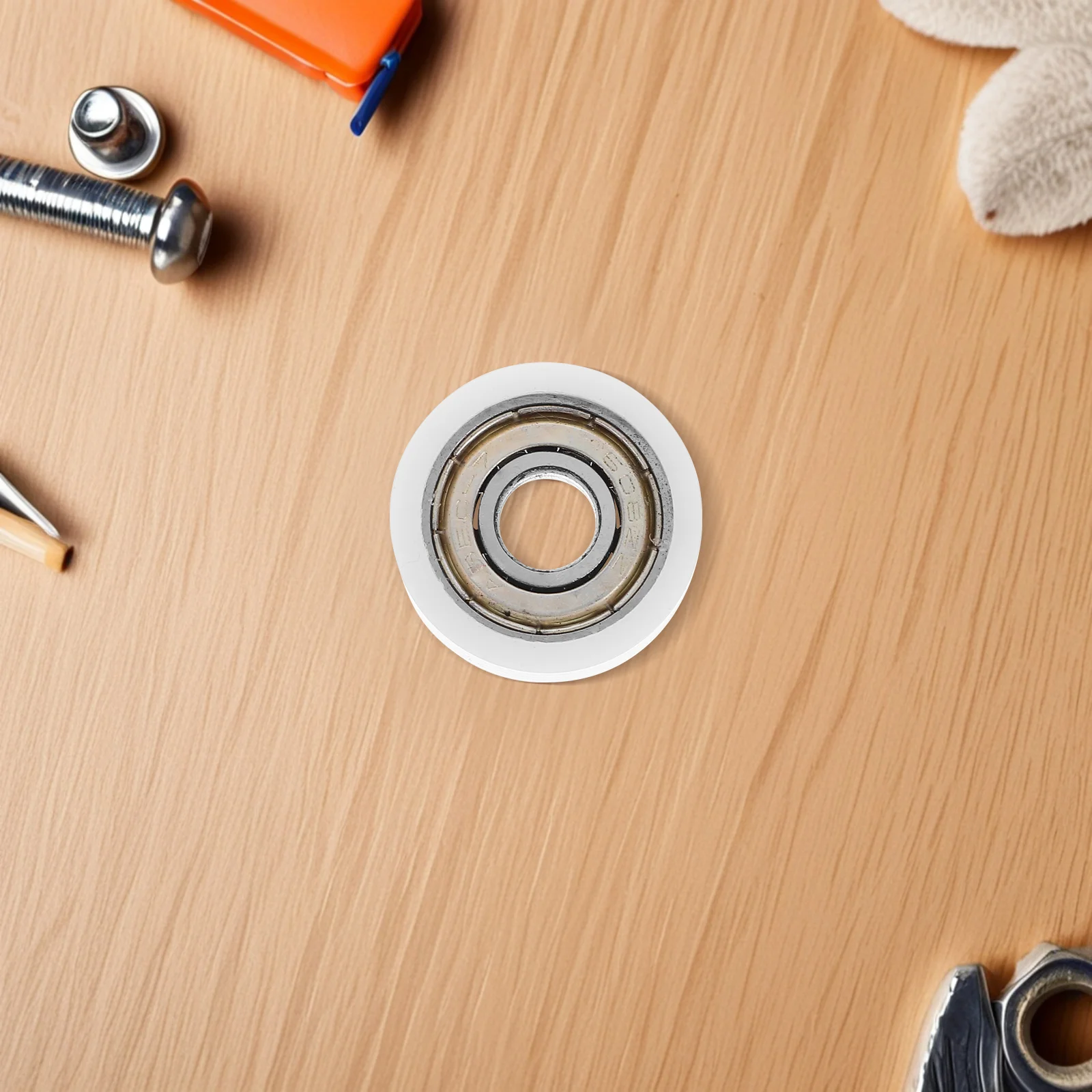 8 PCS 608 Bearing Pulley Wheel 8x26x11 Nylon Stainless Steel Threaded Rod Noise Reduction Drawer Sliding Doors