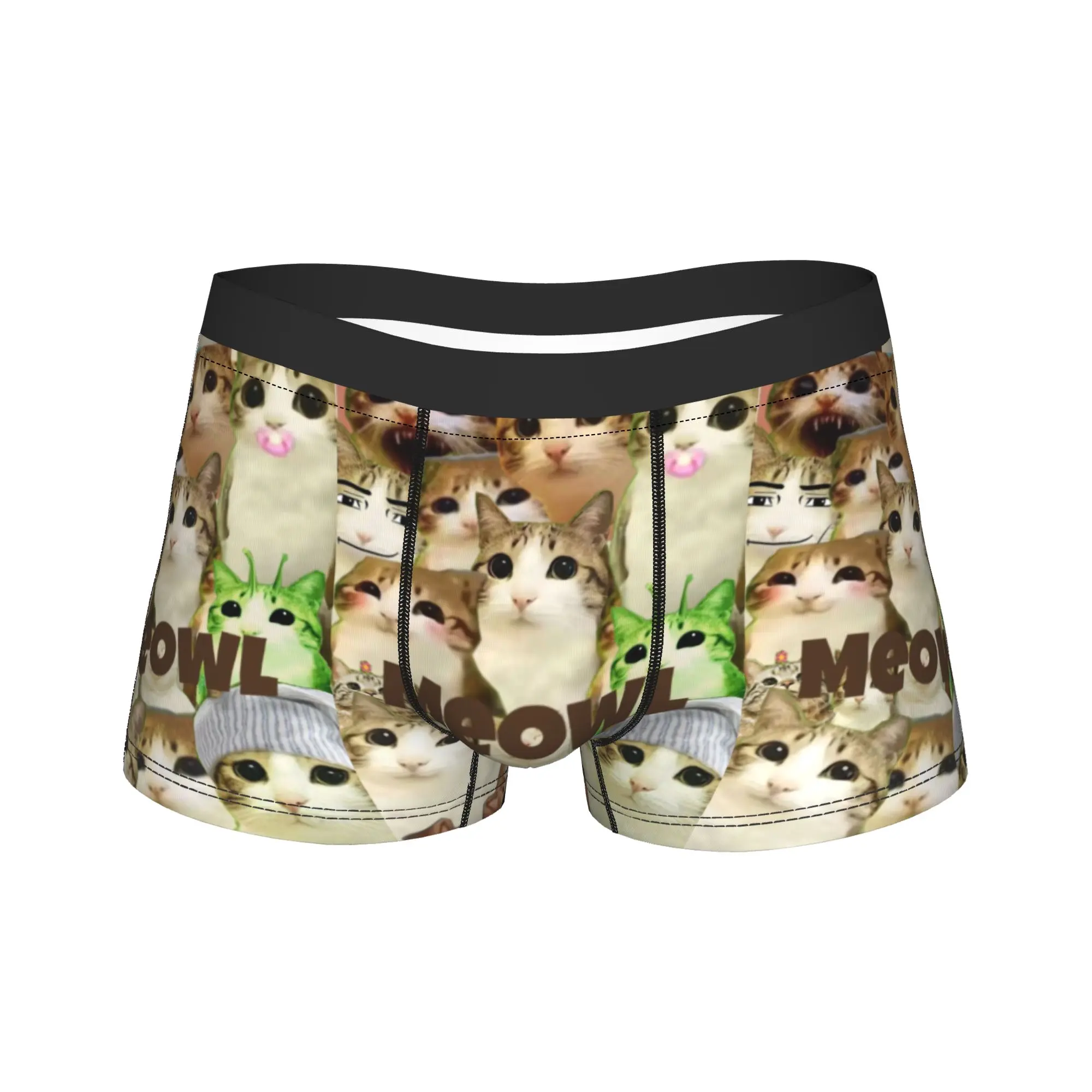 Meowl Cat Owl Funny Boxers Gag Gift For Man Funny Underwear  Boxer Underpants