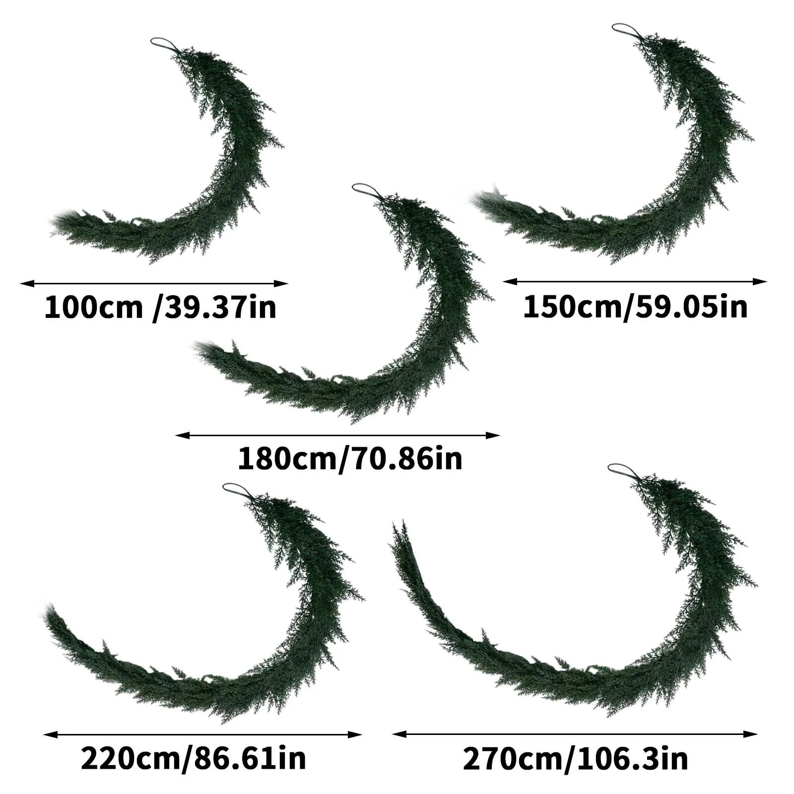 Ghirlanda natalizia in rattan simulato di 5 dimensioni con erba a coda di gatto – Appendiabiti per porta delle vacanze in fattoria e decorazioni per mantello per camino Stile accogliente