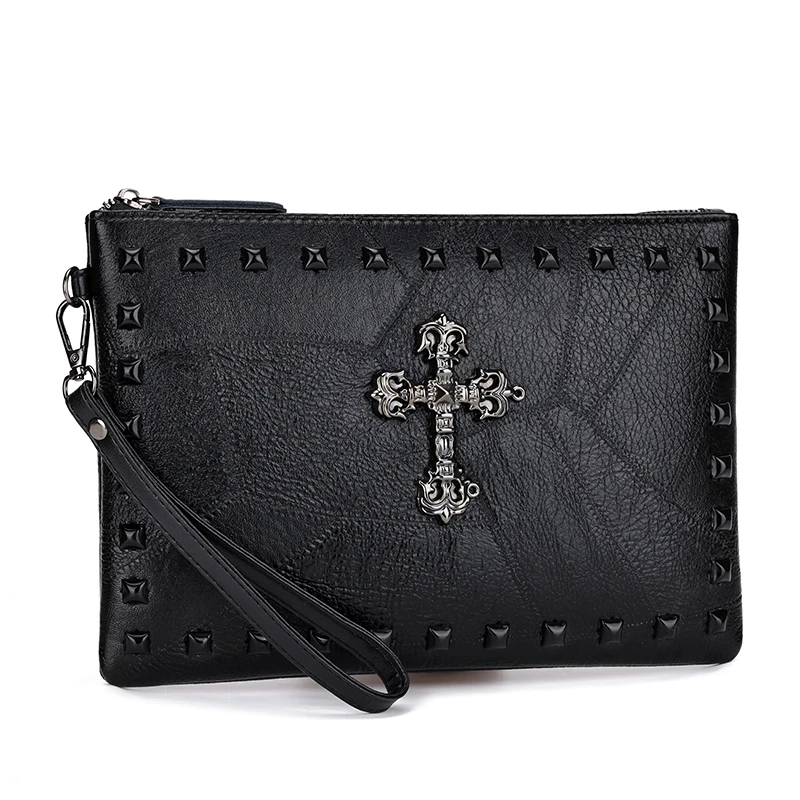 Fashion Soft PU Leather Men Day Clutch High Quality Durable Business Men Clutch Bag Casual Patchwork Design Male Money Handbag