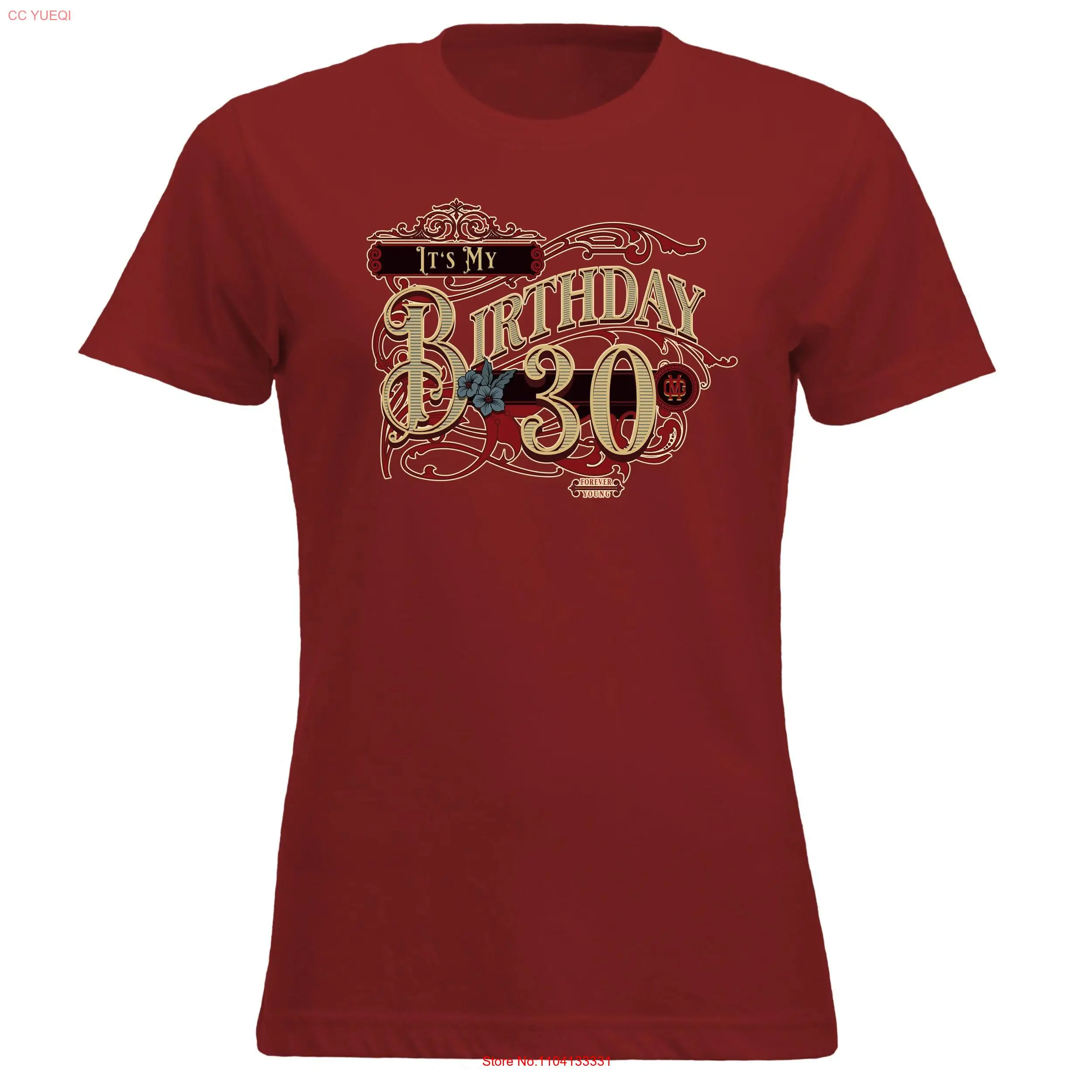 

It's My Birthday Vintage 30th T Shirt Unique Ideas for Women Funny Present Her s long or short sleeves