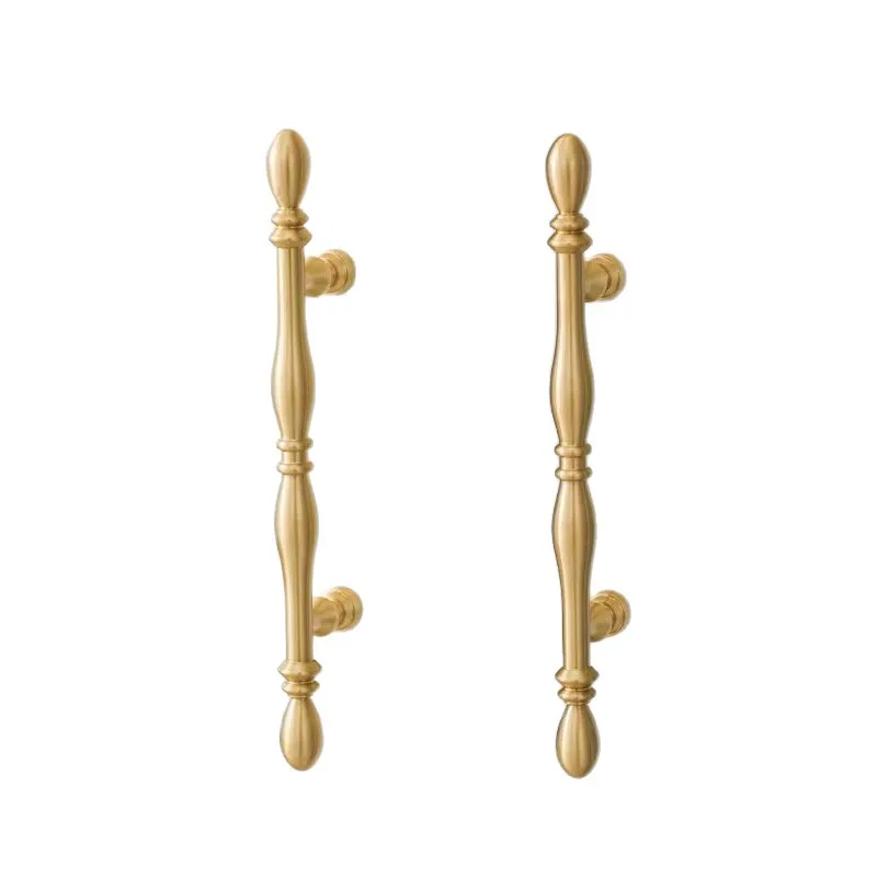 Light luxury brass cabinet door handle single hole cabinet wine cabinet simple French gold drawer handle