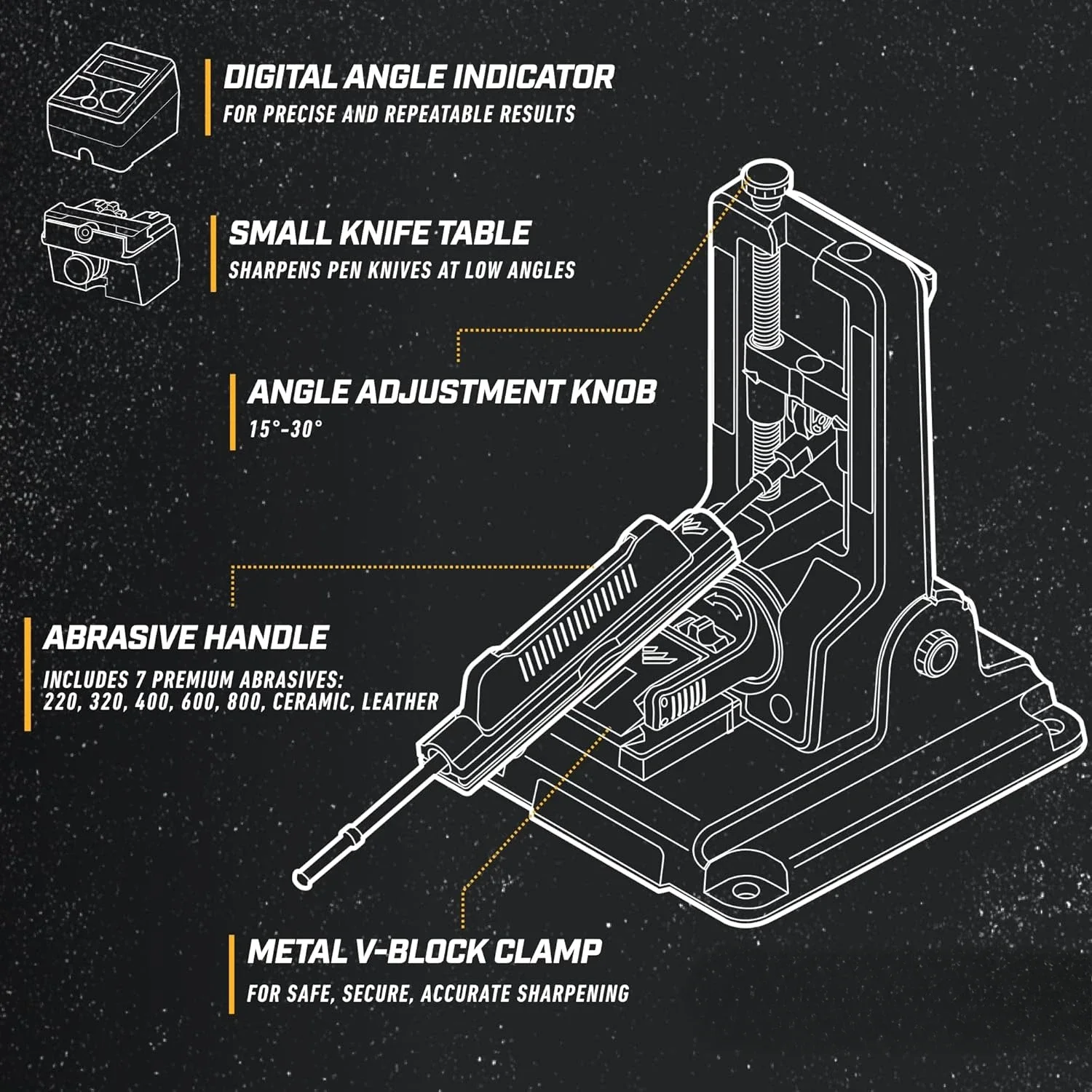 Christmas.Professional Precision Adjust Knife Sharpener Tool, complete angle adjustable knife sharpening system