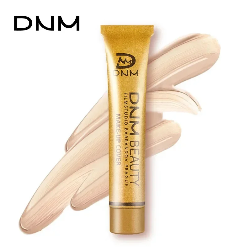 DNM Small Gold Tube Concealer Foundation Balm Covers Acne Scars Freckle Scars Tattoo Redness Dark Circles Freckle Powder Makeup