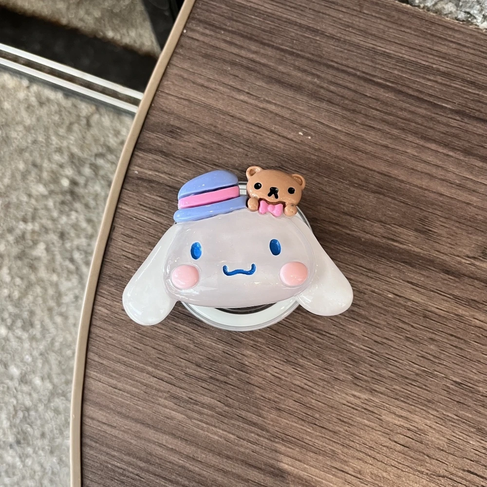 Luminoso Sanrio Kuromi Melody Pochacco Per Magsafe Telefono Magnetico Griptok Supporto Per iPhone Pieghevole Supporto di Ricarica Wireless