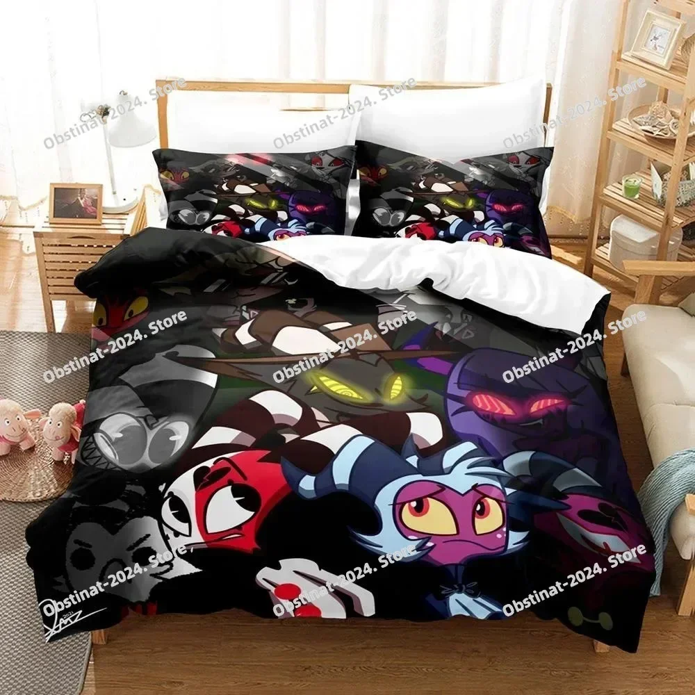 3D Helluva Boss Bedding Set Print Bed Set With Pillowcase Bed Duvet Cover Soft Single Double Queen Super King Size Home Textile