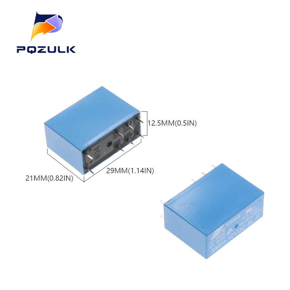 10PCS SMIH-05VDC-SL-A SMIH-12VDC-SL-C SMIH-24VDC-SL-C 05 12 24 V Relays 16A 250V 6/8Pin A Set Of Conversion New Original