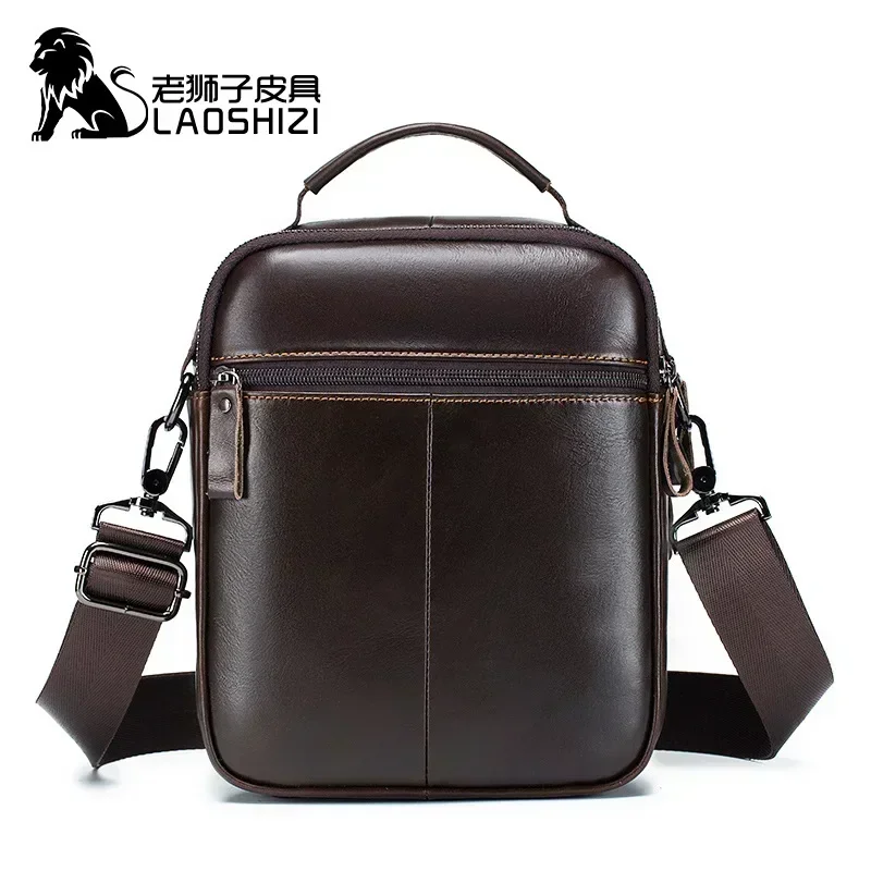 New Handbag Men\'s Bag Genuine Leather Shoulder Bag Husband luxury design messenger bag crossbody bags for men