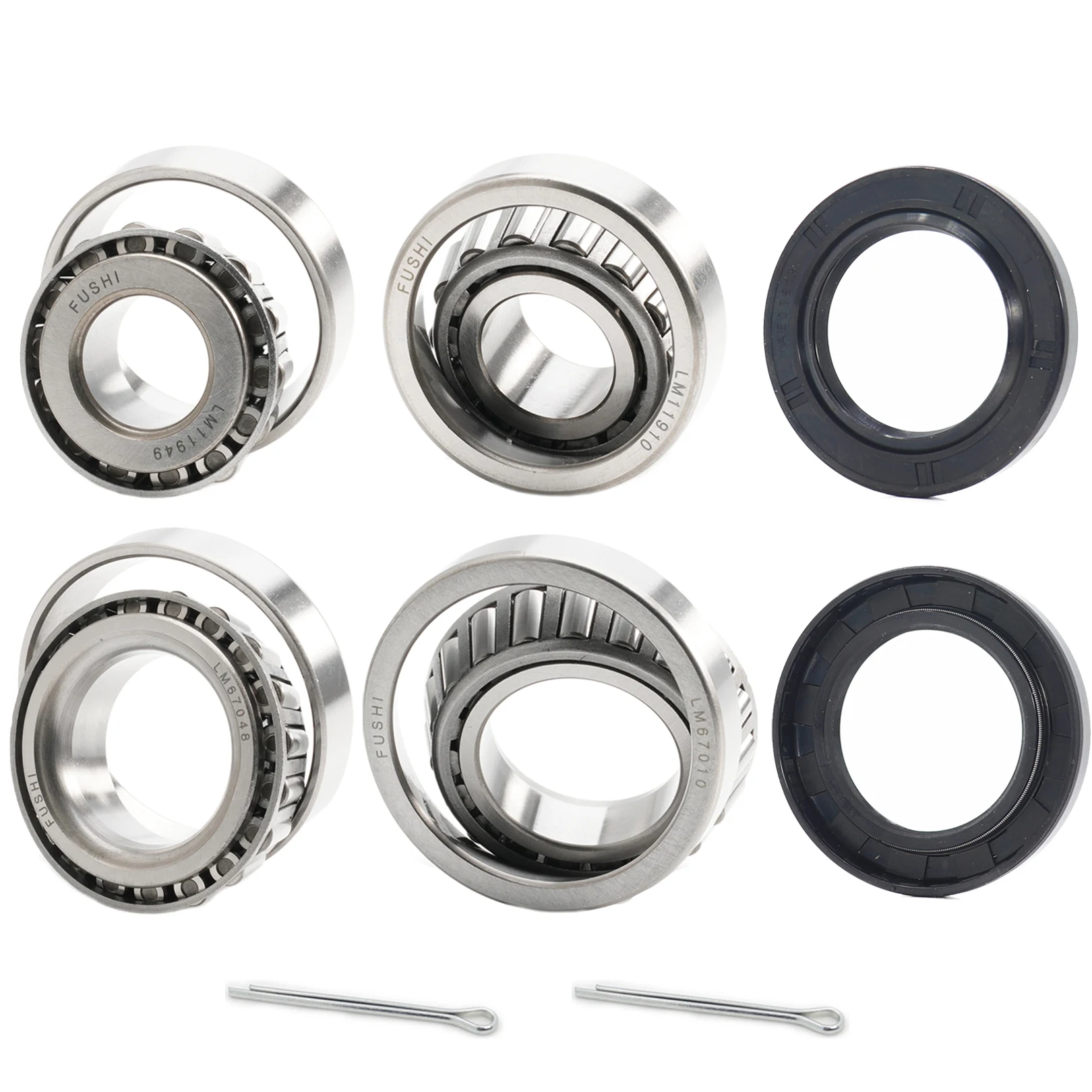 

2 Set Fits for 1-1/4'' 3/4'' Axles Trailer Wheel Hub Bearings Kit LM11949/10 LM67048/10 03813TC Dust Cover and Cotter Pin