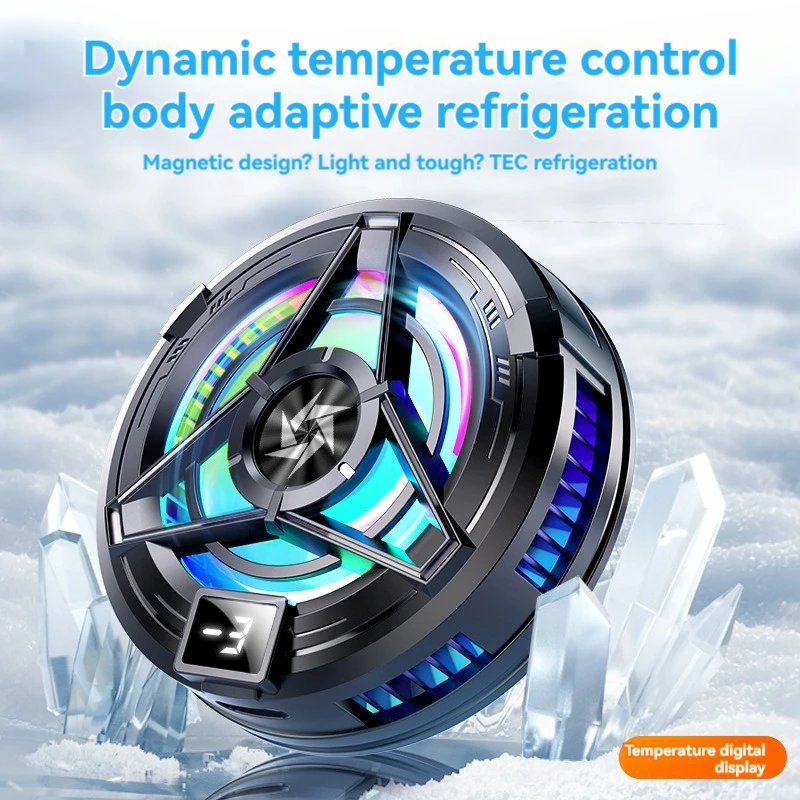 

New Mobile Phone Semiconductor Fan Radiator Magnetic/Back-clip 2 IN 1 Heat Sink 15W Strong Cooling Game Cooler for IOS Android