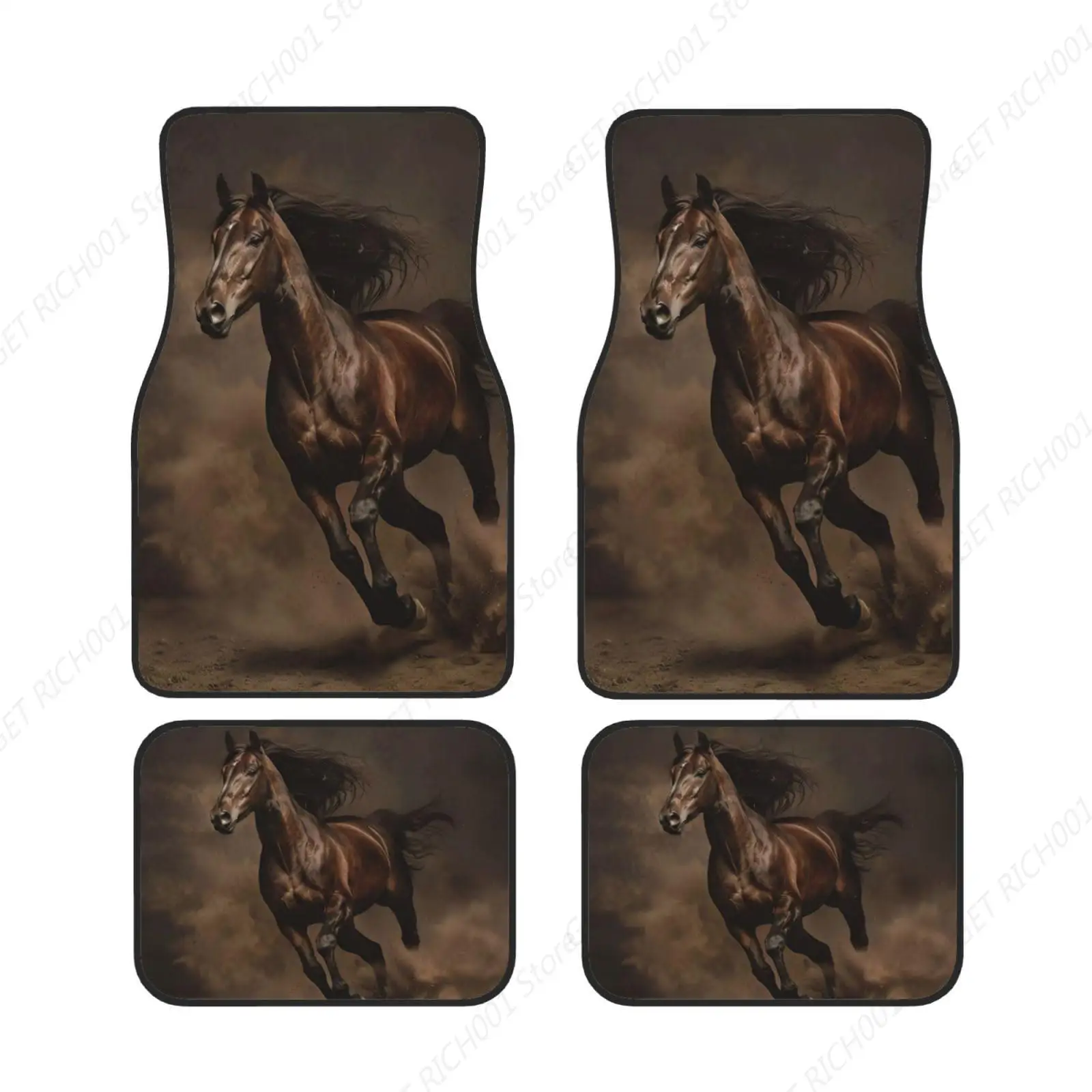 

Juego Alfombrillas Divertidas Para Pies Coche Con Caballo Árabe, Juego 4 Piezas, Alfombrillas Para Coches, Accesorios Para Au