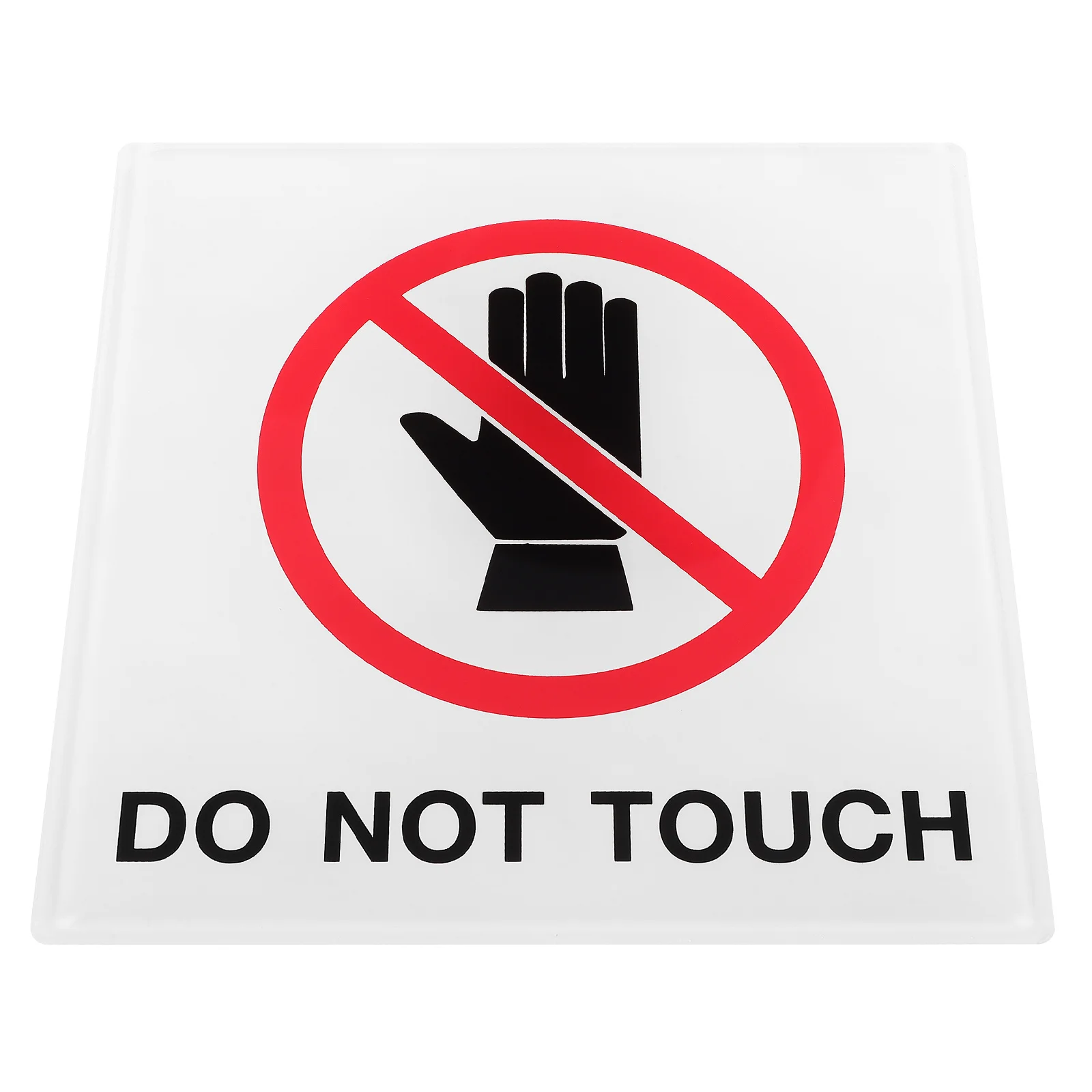 1pc Do Not Touch Sign Acrylic Self Adhesive Warning Sticker Safety Label For Factory Construction Sites Traffic Safety Signs